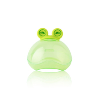 Boîte à sucettes pour bébé en gros, étui portable en plastique de forme ronde avec rangement pour brosse à dents de doigt 7.5x7.5x8.4cm