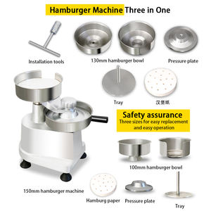 เครื่องขึ้นรูปอาหารแบบ3ใน1เครื่องทำขนมพายและเครื่องกดแฮมเบอร์เกอร์สำหรับร้านอาหารโรงแรมและฟาร์ม-สำหรับไส้กรอก - Product Image 5