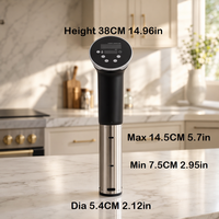 Cuisinière électrique portable intelligente en plastique à basse température avec minuterie numérique - Machine de cuisson domestique pour le bœuf, etc.