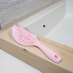 Peigne à cheveux en plastique à manche rond creux personnalisé avec logo, pour le coiffage, le démêlage, la mode, l'usage domestique - Product Image 4