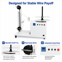Machine de déroulement de fil horizontale automatique à détection Qilin SQ, capacité de charge 50 kg, vitesse variable 4 m/s, pour sertissage de bornes, coupe et enroulement