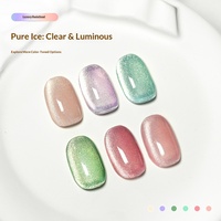 Kit de vernis à ongles gel effet œil de chat 6D, gel UV soak-off, pour nail art, base et laque de manucure
