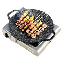Plaque de cuisson antiadhésive Maifanite style coréen pour barbecue, camping en plein air, Teppanyaki, cuisinière à induction domestique, poêle portable pour cuisinière à gaz