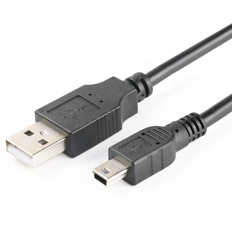Best Black 100 cm Length USB 2.0 A Male to Mini 5 Pin B Data Charging Cable Cord Adapter USB Extension Cable
