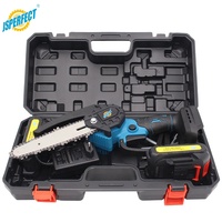Mini tronçonneuse 6 chaînes tronçonneuse électrique avec batterie 1500mah 2000mah