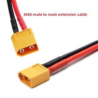 Faisceau de câblage personnalisé XT60 mâle-femelle, fil haute température 12AWG pour connecteur de batterie au lithium ESC, faisceau de stockage d'énergie