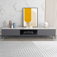 Meuble TV et table basse combinés en panneaux de bois, style minimaliste moderne, luxe léger, meuble de salon compact
