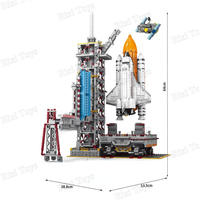 LELE BROTHER Juguete Educativo de Construcción de Cohetes Espaciales, Modelo de Nave Espacial para Armar, Bloques de Construcción