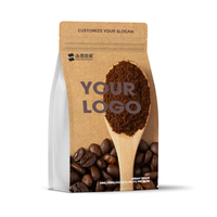 Sacs à café personnalisés 125g 250g 500g 1000g Vente en gros d'usine Emballage recyclable en matériau monobloc avec valve et fermeture éclair