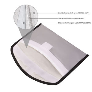 White Fireproof <b>Document</b> <b>Bag</b> Waterproof Envelope Pouch File Holder for Home Office School Use - Product Image 2
