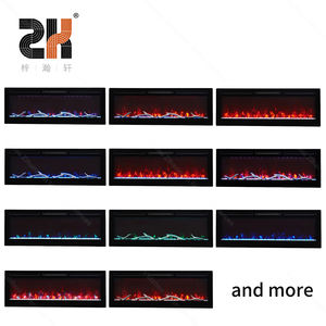 50 IN Construit dans le mur décoratif encastré mural panneau de verre <span class=keywords><strong>insert</strong></span> <span class=keywords><strong>cheminée</strong></span> électrique avec commande tactile - Product Image 3