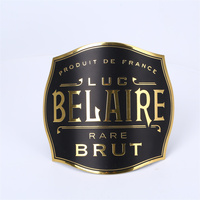 Étiquette de vin en étain/autocollant étiquette adhésive en métal pour bouteille