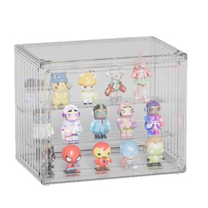 Caja de Almacenamiento para Figuras Pop Mart, Vitrina Transparente Magnética a Prueba de Polvo, Apilable, Negra 8619 - Product Image 3