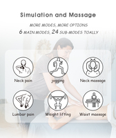 DOMAS Stimulateur Musculaire Portable Sans Fil EMS TENS pour le Cou, 20 Intensités, 6 Modes, Rechargeable USB, Télécommande Sans Fil