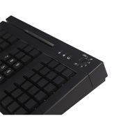 Precio de fábrica USB 66 teclas Teclado POS programable de alta calidad con lector de tarjetas magnéticas para sistemas POS