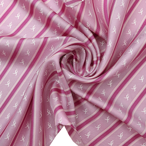 Bufandas <span class=keywords><strong>de</strong></span> seda <span class=keywords><strong>de</strong></span> lujo enrolladas a mano, cinta blanca y rosa, bufanda a rayas para concientización sobre el cáncer <span class=keywords><strong>de</strong></span> mama para mujer, bufanda ligera con logotipo oblongo - Product Image 2