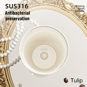 Bouteille d'eau de voyage en acier inoxydable à double paroi isolée sous vide, style INS, grande capacité, maintien au chaud/au froid pendant 6 à 12 heures, infuseur à thé - Product Image 2