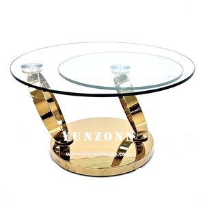 Bàn cà phê đa chức năng hiện đại với đôi kính cường lực Hàng Đầu Xoay Vòng thiết kế phòng khách phòng ăn nhà bếp phòng ngủ - Product Image 2