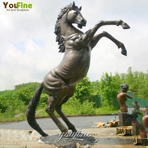 等身大屋外ガーデンヴィラブロンズフルサイズ馬像 - Product Image 2