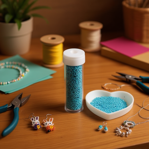 ILAN Abalorio Perline blu da 3 mm per la creazione di gioielli, confezione da 12 pezzi - Product Image 2