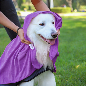 ผ้าไมโครไฟเบอร์สุดหรูสำหรับสุนัขสีม่วงแห้งเร็วทำจากไก่งวงนุ่มและดูดซับได้ดีสำหรับกรูมมิ่งและอาบน้ำสัตว์ขนาดเล็ก - Product Image 4