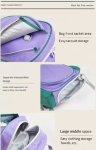 Pré-commande Journée des enfants <span class=keywords><strong>Tennis</strong></span> Sacs à dos Portable Grande capacité Multi-fonctionnel Raquette Sport Sacs Raquette Stockage Padel <span class=keywords><strong>Sac</strong></span> - Product Image 4