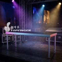 Table de DJ pour festival de musique avec kit 4 pieds - 2*8 pieds avec surface de travail antidérapante, plateau de scène en bouleau résistant aux intempéries et à l'eau