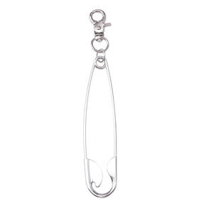Stainless Steel <b>Safety</b> Pin <b>Keychain</b> Hook Shape Unisex Fashion Body Chain Daily Wear Accessory - Product Image 4