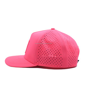Full Customized 5 Panel Oxford Dot Hand Embroidery Rubber Logo Unisex Baseball Cap Polyester Fabric - Product Image 3