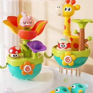 Jouet de <span class=keywords><strong>bain</strong></span> pour bébé, arrosoir fleur, jouet de piscine et de baignoire avec ventouse puissante, jouet girafe pour le temps sur le ventre, cadeaux de douche pour enfants - Product Image 1