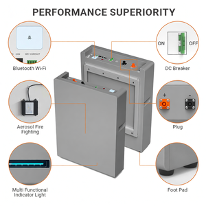 Paquete de Baterías Lifepo4 48v 51.2V 100ah 200ah 5kWh 10Kwh 20kWh Powerwall, Baterías de Iones para Almacenamiento de Energía Solar en el Hogar - Product Image 4