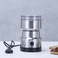 Moulin à café électrique commercial à 4 lames, en acier inoxydable, machine à épices pour usage domestique et extérieur, USB, vente chaude