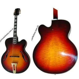 Yunzhi volledig handgemaakte 16inch rechterhand archtop hollow body jazz gitaar