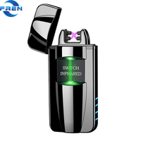 FR-623 Personnalisé Commutateur Infrarouge Double Arc Électronique Usb Rechargeable Plasma Allume-cigare pour la Vente Au Détail