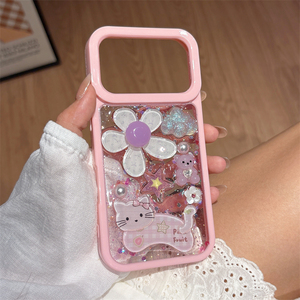 Coque transparente pour iPhone 17, 16, 15 Pro Max avec cadre rose, coque pour iPhone 18 Pro avec fleurs - Product Image 2