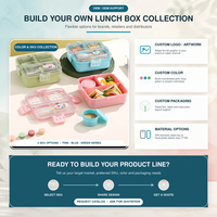 Boîte à lunch réutilisable pour adultes, de grande capacité, à 3 compartiments, avec fermetures robustes, en acier inoxydable 304 amovible, fournie par l'usine OEM, idéale pour le bureau et les voyages.