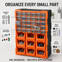 Armoire en plastique intégrée GDT 1501 avec 39 tiroirs, type boîte à outils pour médicaments, quincaillerie, électronique, accessoires d'outils