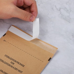 Bolsas de esterilización autosellables de papel kraft de 30x20cm para almacenamiento de esterilización dental y de uñas, bolsas adhesivas desechables - Product Image 1