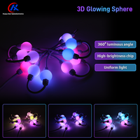 Guirnalda de Luces LED de Bolas Luminosas 3D de 360 Grados, Decoración de Ambiente Impermeable para Exteriores, para Espacios Románticos y Eventos