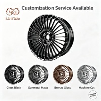 Jantes Tuning 20 Pouces 20 Rayons Turbine Offset Personnalisé Noir Argent Haute Performance Finition Durable Fabriquées Sur Mesure
