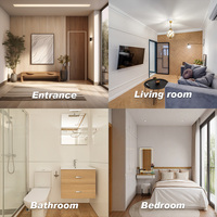 Maison capsule intelligente, hôtel préfabriqué, cabane mobile, maison modulaire, villa de luxe, intérieur personnalisé, acier galvanisé