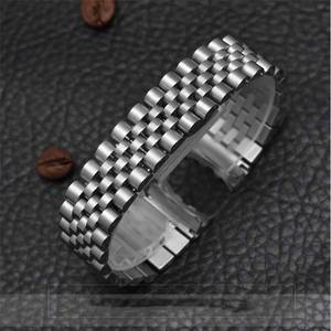 Cinturino di Lusso in Metallo a Cinque Maglie Bracciale in Acciaio Inossidabile con Finali Curvi da 20mm <span class=keywords><strong>Logo</strong></span> Personalizzato per Rolex - Product Image 3