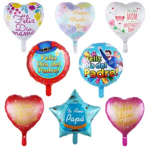 18 pollici Spanish Heart Star rotondi Globos Feliz Dia Mama papà Padre Padre palloncini di lamina per la decorazione felice festa della mamma