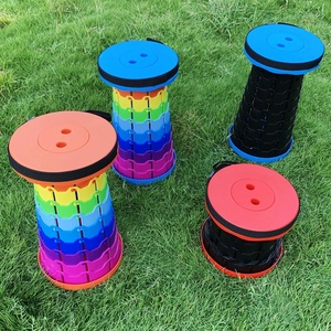Tabouret pliant télescopique léger et portable, fournitures de randonnée et de <span class=keywords><strong>camping</strong></span> <span class=keywords><strong>en</strong></span> plein air, couleur <span class=keywords><strong>arc</strong></span>-<span class=keywords><strong>en</strong></span>-<span class=keywords><strong>ciel</strong></span>, nouveau matériau - Product Image 3