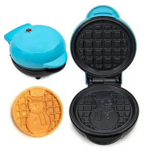 Square Round 4 2 Slice Mini Waffle Maker Electric Round Griddle For Individual Pancakes Mini Electric Waffle Maker