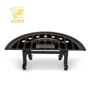 Table de Blackjack Personnalisée avec Pieds en H Design Moderne de Luxe Table de Jeu de Casino pour le Jeu de Hasard et le Poker - Product Image 2
