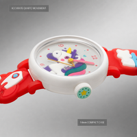 Montre à quartz pour enfants avec figurines de dessins animés, montre-bracelet mignonne pour enfants avec cadran coloré, cadeau d'anniversaire pour garçons et filles