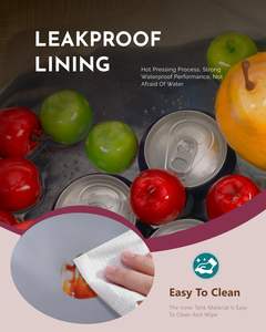 Borse Termiche per il Pranzo da Donna, Borsa Pranzo Imbottita con Tracolla, Impermeabile e Riutilizzabile, Mantiene il Cibo Fresco per Lavoro, Viaggi e Picnic - Product Image 6