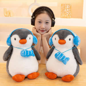 Cross-Border New Penguin Blue Bear Peluche de juguete Super Soft Children's Soothing Little Penguin Doll con <span class=keywords><strong>canciones</strong></span> relajantes - Product Image 5