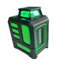 품질 셀프 레벨링 미니 크로스 라인 4d 레벨 레이저 5 라인 자동 회전 니벨 레이저 레벨 (녹색 빔 플라스틱 케이스 포함)